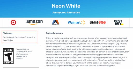 《Neon White》Xbox版ESRB过审 传言称将进入XGP屠魔xgp动作游戏esrbxbox生化危机neon w