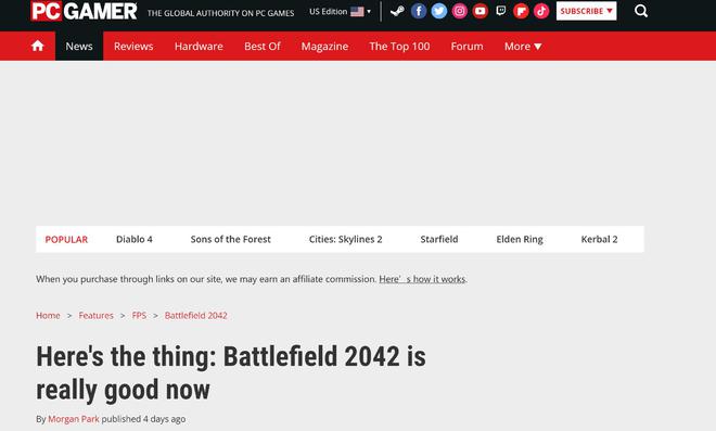《战地2042》Steam开启免费试玩