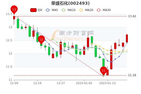 荣盛石化1月20日散户净流出796.44万，股票市盈率是多少？
