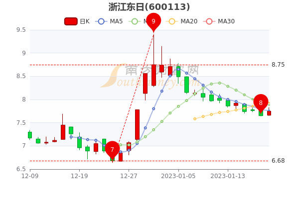 1月20日浙江东日盘中涨1.31%，股价多少钱一股？