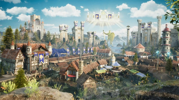 虚幻5重制《英雄无敌3》人族城堡 画面太唯美了