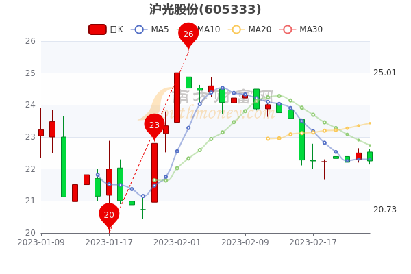 2月24日沪光股份市值98.19亿，股票行情怎么样？