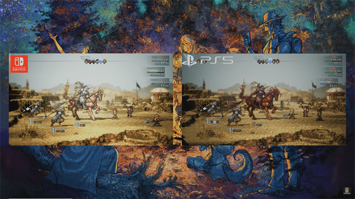 《八方旅人2》PS5 VS Switch画质对比