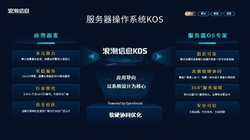 浪潮信息正式发布KOS 打造更懂服务器的操作系统