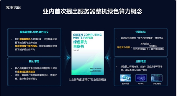 《绿色算力白皮书》发布 推出业界首个服务器碳排放评测标准